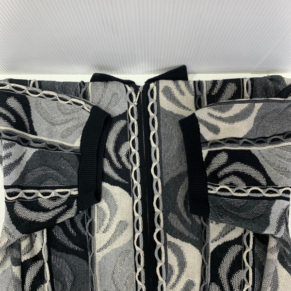 シュプリーム SUPREME ジップアップ 半袖 カットソー パイル地 ネイティブ柄 半袖ポロシャツ 半袖カットソー ブラック Mサイズ 201MT-4298