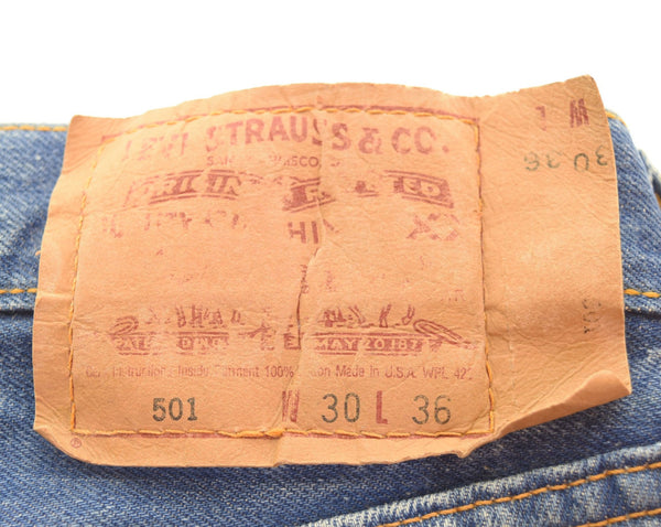 リーバイス LEVI'S 90s 501 バレンシア製 赤耳 ビッグE 90's デニム ブルー 30/36 103MB-513