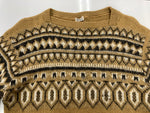 ヴィンテージ vintage OLSON スクエアネック ボートネック ノルディック ニット セーター ブラウン Lサイズ 104MT-1899