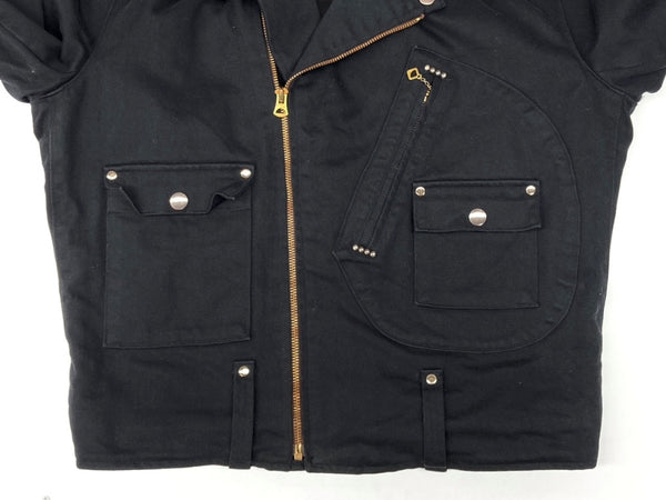 インディアン Indian Motorcycle DOUBLE RIDERS JACKET ダブル ライダース ジャケット ジップアップ バイカー アウター 黒 IM11038 サイズ 38 ジャケット 無地 ブラック 104MT-1918