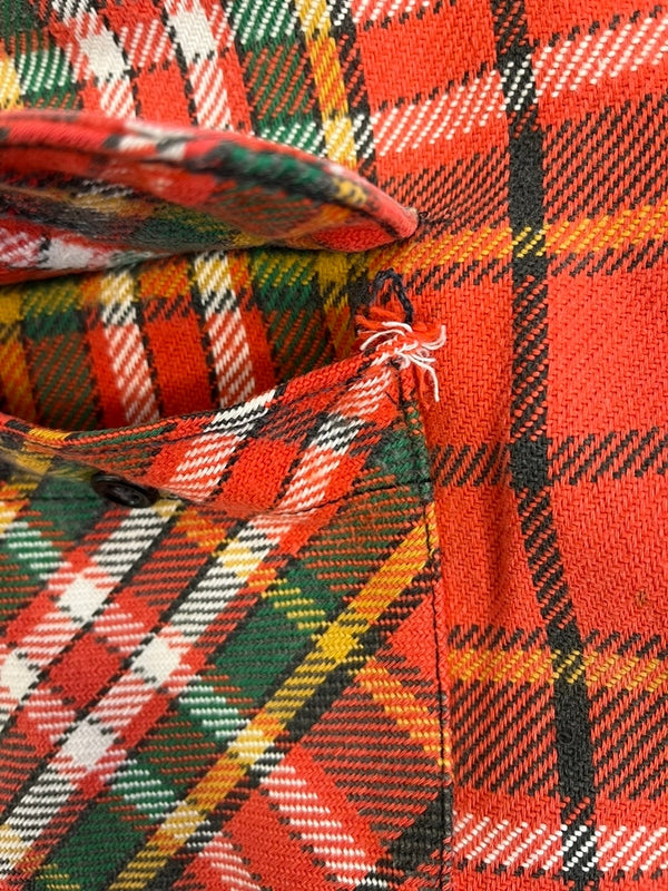 ファイブブラザー FIVE BROTHER 70s～ Vintage ヴィンテージ ネルシャツ チェックシャツ  US古着 赤系 長袖シャツ レッド Mサイズ 101MT-4096