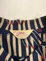 スターオブハリウッド STAR OF HOLLYWOOD TOYO ENTERPRISE 東洋エンタープライズ PIANO オープンシャツ ピアノ柄 アロハシャツ 開襟 オープンカラー ボックス SH36597 半袖シャツ ネイビー Sサイズ 101MT-5368