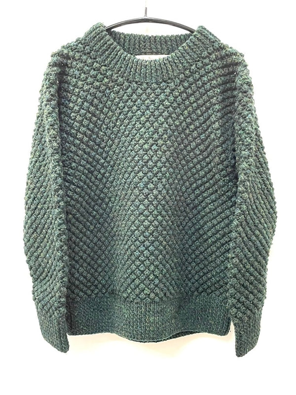 アテナデザイン Athena Designs ポップコーン編み ニット セーター グリーン 601LT-25