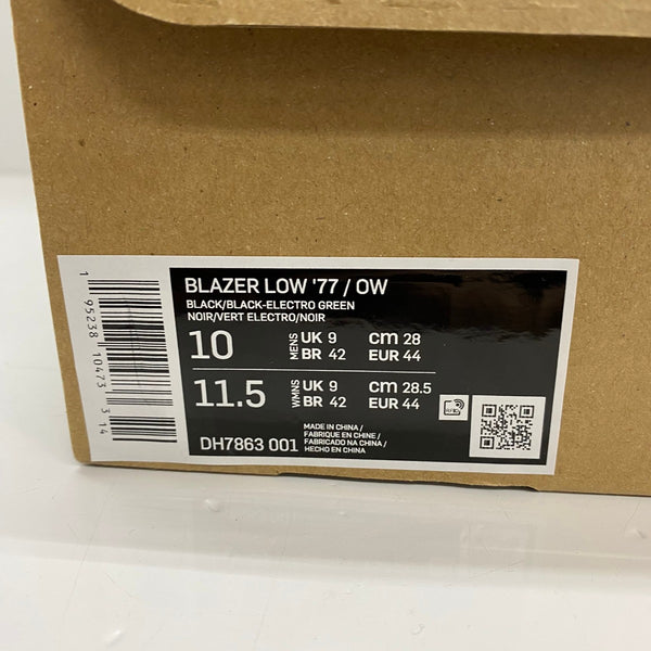 ナイキ NIKE × FF-WHITE BLAZER LOW '77/OW DH7863-001 メンズ靴 スニーカー ブラック 28.5cmサイズ 201-shoes1568