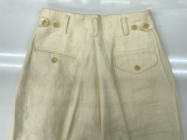 ラルフローレン RalphLauren 90s LINEN 2TUCK SLACKS PANTS リネン タック スラックス パンツ ジップフライ IMPACT21 白 無地 スラックス ホワイト サイズ 9 104MB-355