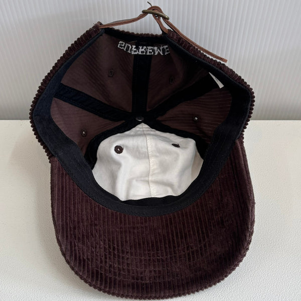 【中古】シュプリーム SUPREME コーデュロイ Sロゴ 6パネル Corduroy S Logo 6-Panel 帽子 メンズ帽子 キャップ ブラウン 201goods-567