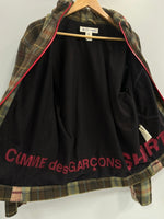 コムデギャルソン COMME des GARCONS SHIRT チェックデザインブルゾン ウールジャケット W13150 ジャケット ブラウン Mサイズ 101MT-4969