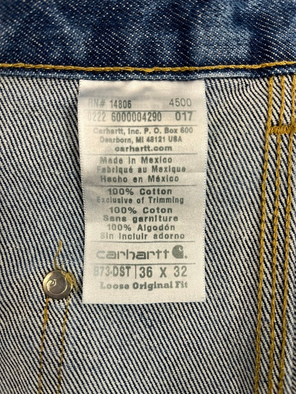 カーハート Carhartt Dungaree Fit Double Knee ダブルニー デニムパンツ B73-DST デニム ブルー W36×L32 101MB-653