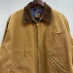 【曜日割引対象外】 カーハート Carhartt 70's デトロイトジャケット ステンシル ジャケット ベージュ 46サイズ 201MT-4874 VB