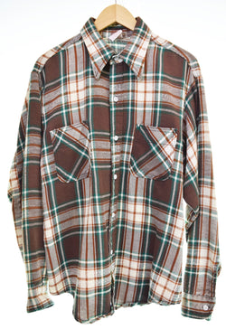 ビッグマック BIG MAC  70s JCPenny ヘビーネルシャツ チェックシャツ 長袖シャツ マルチカラー Lサイズ 103MT-3528