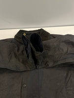 バブアー BARBOUR 90's 90年代 3ワラント BEAUFORT ビューフォート ワックス コットン オイルドジャケット ハーフコート VINTAGE ヴィンテージ A155 C38 ジャケット ネイビー 101MT-5339