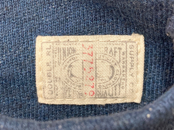 ダブルアールエル RRL SWEAT CARDIGAN 一ツ星タグ スウェット地 ボーダー 紺 カーディガン 無地 ネイビー Mサイズ 104MT-2021