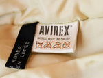 アビレックス AVIREX 90s A-2 レザー フライトジャケット バックプリント 茶 ジャケット プリント ブラウン SSサイズ 103MT-638