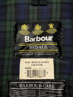 バブアー Barbour BEDALE JACKET ビデイル ジャケット ダブルジップ オイル ワックス 裏チェック アウター 茶 A104 サイズ C36/91CM ジャケット 無地 ブラウン 104MT-1886