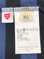 ヒューマンメイド Human Made Striped L/S T-Shirt ストライプ ロング スリーブ Tシャツ クルーネック ロンT 青 ロンT 刺繍 ブルー XLサイズ 104MT-1459