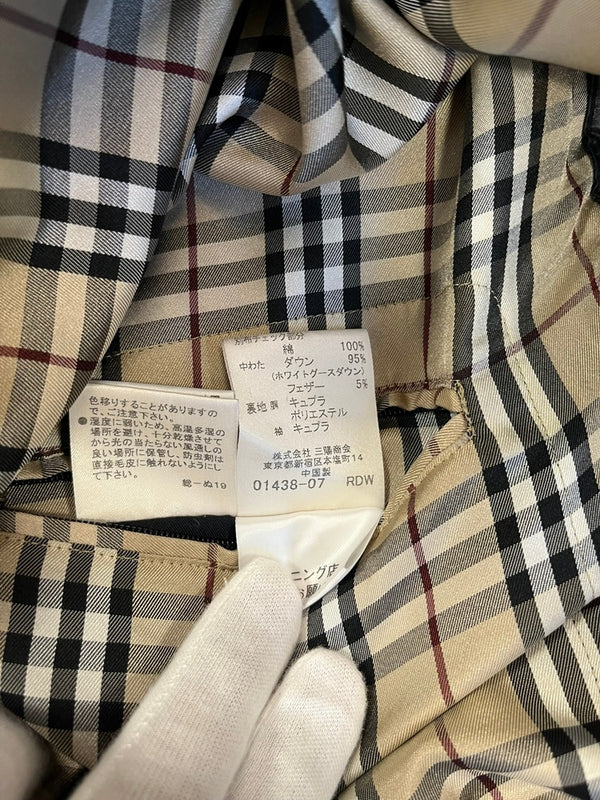 バーバリー Burberry BLACKLABEL ブラックレーベル ダウンジャケット 黒 BMP70-534-09 ジャケット ブラック Lサイズ 101MT-4951