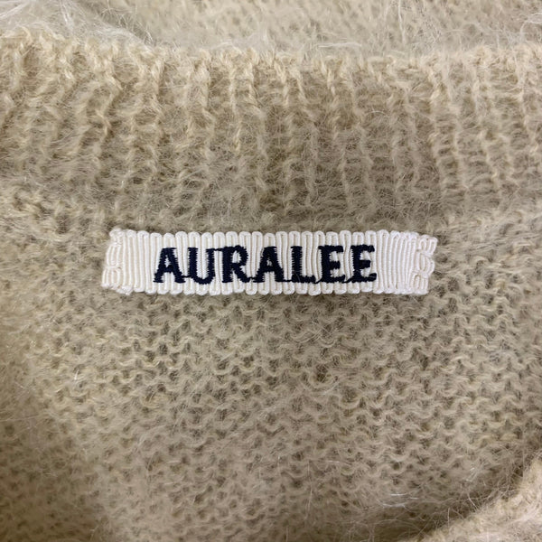 オーラリー AURALEE BRUSHED SUPER KID MOHAIR KNIT P/O A21AP01KM セーター ベージュ 4サイズ 201MT-4541