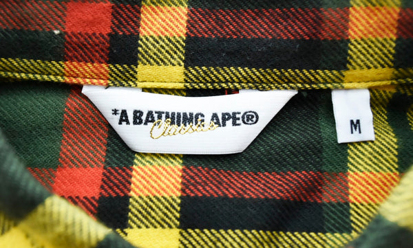 ア ベイシング エイプ A BATHING APE A BATHING APE ア ベイシング エイプ  伊勢丹 チェック柄 長袖 ネル シャツ 長袖シャツ タータンチェック マルチカラー Mサイズ 103MT-690