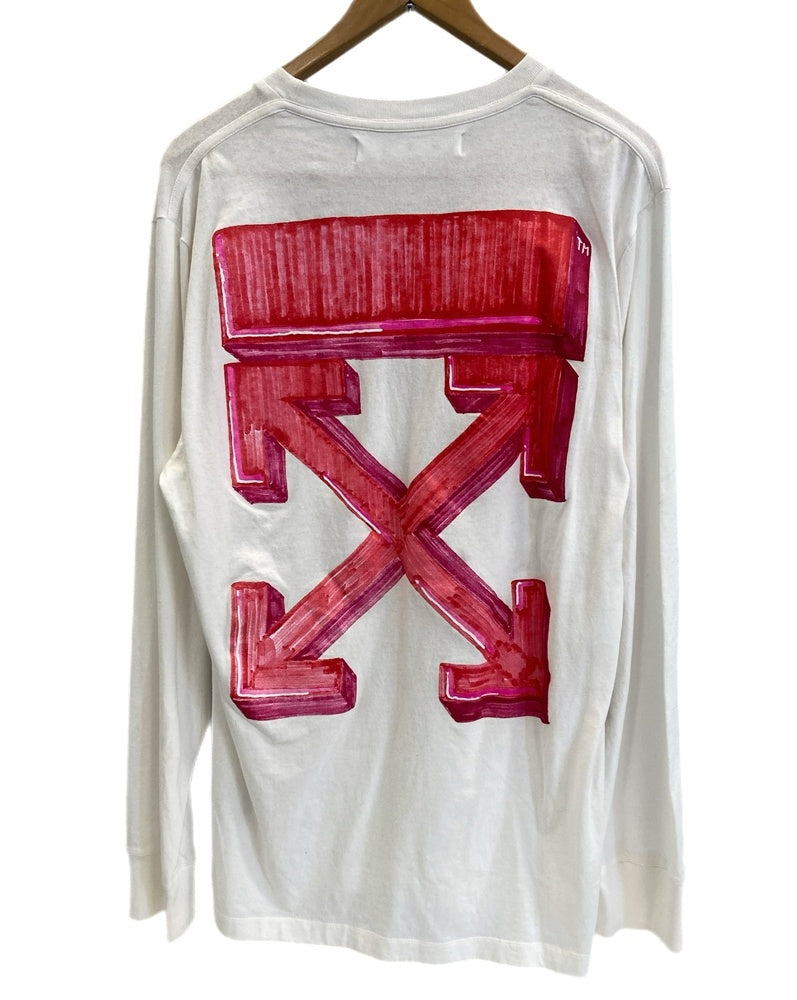 オフホワイト Off-White バックプリント クロスアロー 長袖カットソー