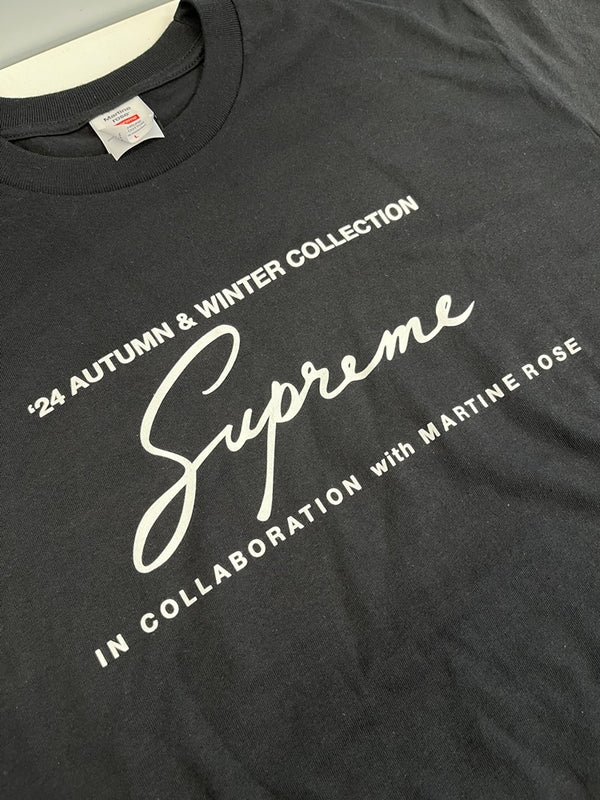 シュプリーム SUPREME Martine Rose マーティンローズ ロゴ 24AW 黒 Tシャツ ブラック Lサイズ 101MT-4184