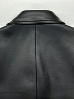 ワコマリア WACKO MARIA SINGLE LEATHER RIDERS JACKET シングル レザー ライダース ジャケット バイカー ドット アウター 黒 ジャケット 無地 ブラック Sサイズ 104MT-916