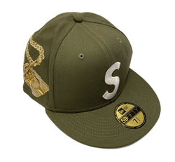 シュプリーム SUPREME Jesus Piece S Logo NEW ERA ジーザス ピース Sロゴ ニューエラ  帽子 メンズ帽子 キャップ カーキ 101hat-98