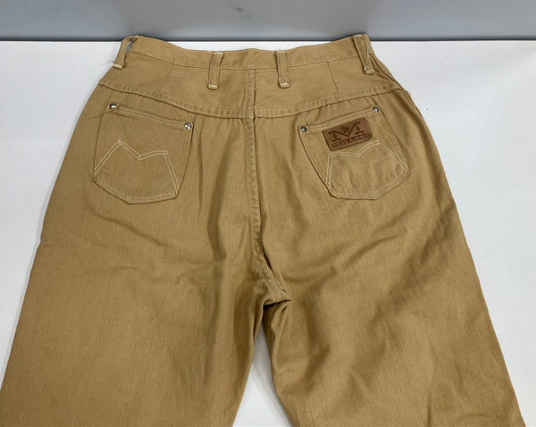 ヴィンテージ vintage 60's 60年代 BLUE BELL MAVERICK ブルーベル マーベリック レザーパッチ GRIPPER ZIPPER カラーデニム ショーツ ハーフパンツ ベージュ 101MB-681