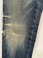 ダイア d.i.a JEANS 平成ギャル スキニージーンズ 裾ファスナー ダメージ加工  デニム ネイビー 26インチ 101LB-22