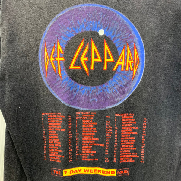 【曜日割引対象外】 バンド band 90’s 90s 90年代 1993s DEF LEPPARD ADRENALIZE T-shirt Tシャツ ブラック Lサイズ 201MT-3614 VB