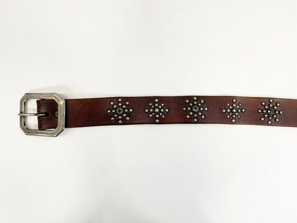 ヒステリックグラマー HYSTERIC GLAMOUR OLD STUD HANDMADE スタッズベルト ロゴ ベルト・サスペンダー メンズベルト ブラウン 101goods-169