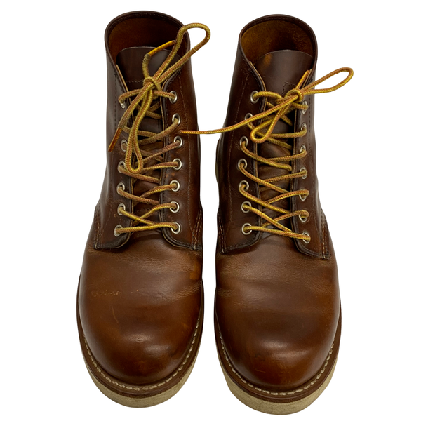 【曜日割引対象外】 レッドウィング RED WING 6-INCH CLASSIC ROUND 8 1/2 USA製 9111 メンズ靴 ブーツ ワーク ブラウン 26.5cmサイズ 201-shoes1516 VB