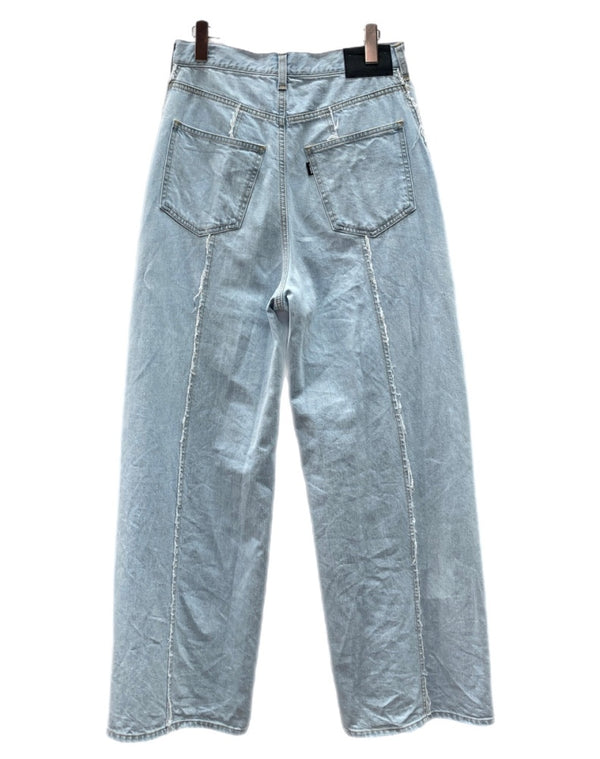 ジエダ Jieda USED LOOSE FIT JEANS ユーズド ルーズ フィット ジーンズ ジップフライ ワイド 青 ロゴ Jie-22S-PT01-A デニム ブルー サイズ 1 104MB-285
