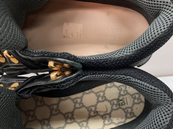 グッチ GUCCI Flashtrek Low フラッシュトレック ロー カット スニーカー メッシュ シューズ 黒 メンズ靴 スニーカー ブラック 104S-1079