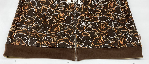 アベイシングエイプ A BATHING APE REVERSIBLE CAMO Hoodie リバーシブル カモ フーディ 緑 茶 -- パーカ カモフラージュ・迷彩 ブラウン 104MT-2098