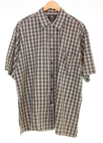 ダブルアールエル RRL 三ツ星 三つ星 90's チェック シャツ  半袖シャツ グリーン Lサイズ 103MT-2830