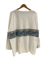 パタゴニア PATAGONIA 90s～ Vintage ヴィンテージ USA製 波柄 リングプリント ロングスリーブ 長袖カットソー 白 XL ロンT ホワイト LLサイズ 101MT-4782