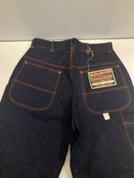 ヴィンテージ vintage 50's～60's 50～60年代 The Big Favorite DUNGAREES ペインターパンツ オレンジ糸 トリプルステッチ GRIPPER ZIPPER DEAD STOCK デニム ブルー W31L30 101MB-634