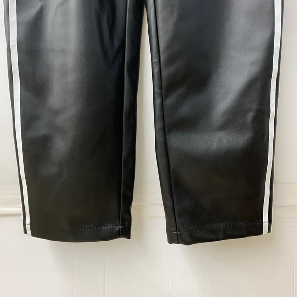アディダス adidas フェイクレザー アディカラー スリーストライプス ファイヤー バード トラックパンツ  IZ4038 ボトムスその他 ブラック Lサイズ 201MB-1031