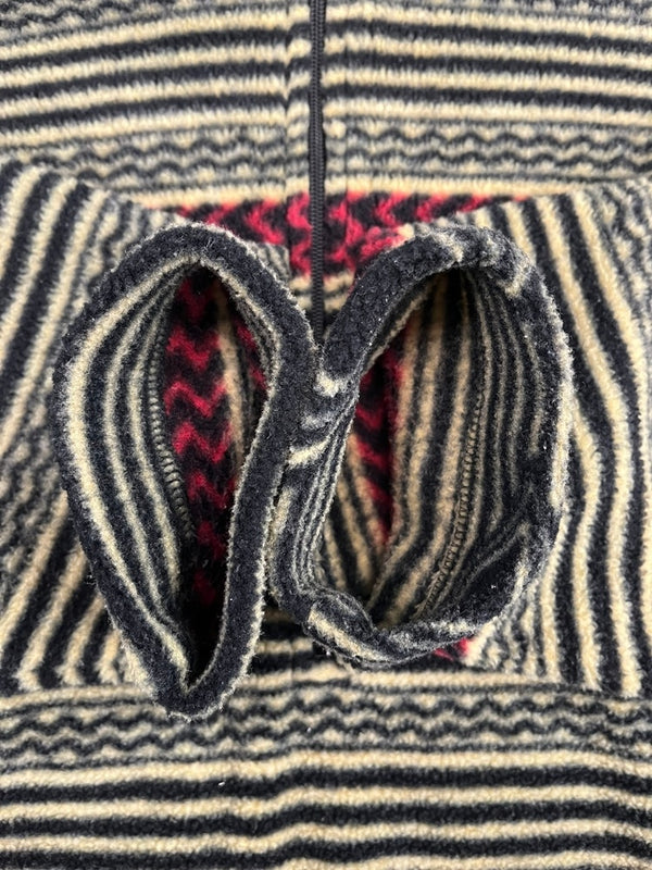 パタゴニア PATAGONIA 98年製 90s 90's USA製 ブルズアイ柄 ハーフジップ フリース プルオーバージャケット 総柄 10457 XL ジャケット マルチカラー 101MT-4802