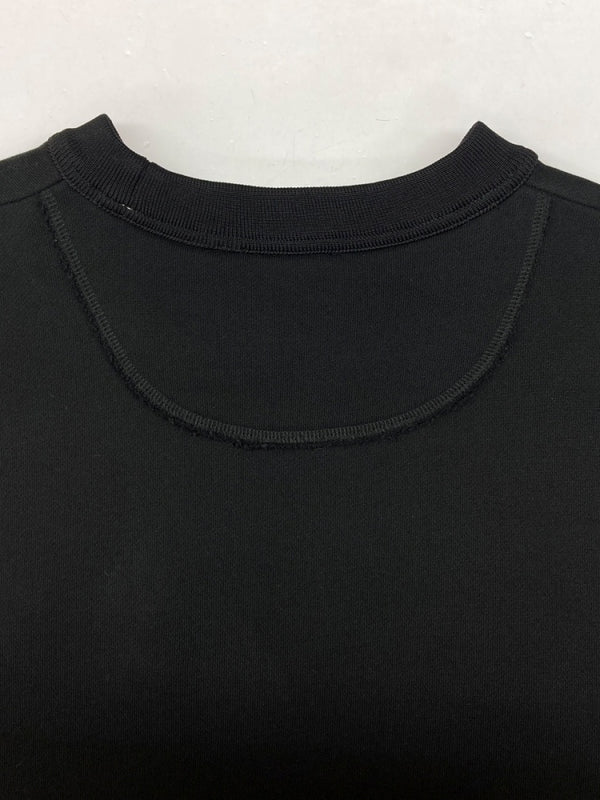 ディーゼル DIESEL K-RUSHIS SWEATER スウェット切替 セーター ニット ハトメ 長袖 黒 セーター 無地 ブラック Mサイズ 104MT-1603