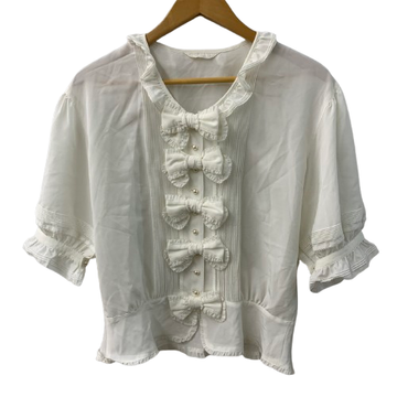 ワンダフルワールド カネコイサオ フリルブラウス リボン レースアップ