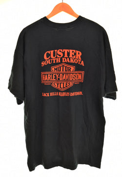 ハーレーダビッドソン HARLEY-DAVIDSON  2005年 EMBLEM エンブレム プリント Tシャツ 2XL 2XL Tシャツ ブラック 3Lサイズ 103MT-3019