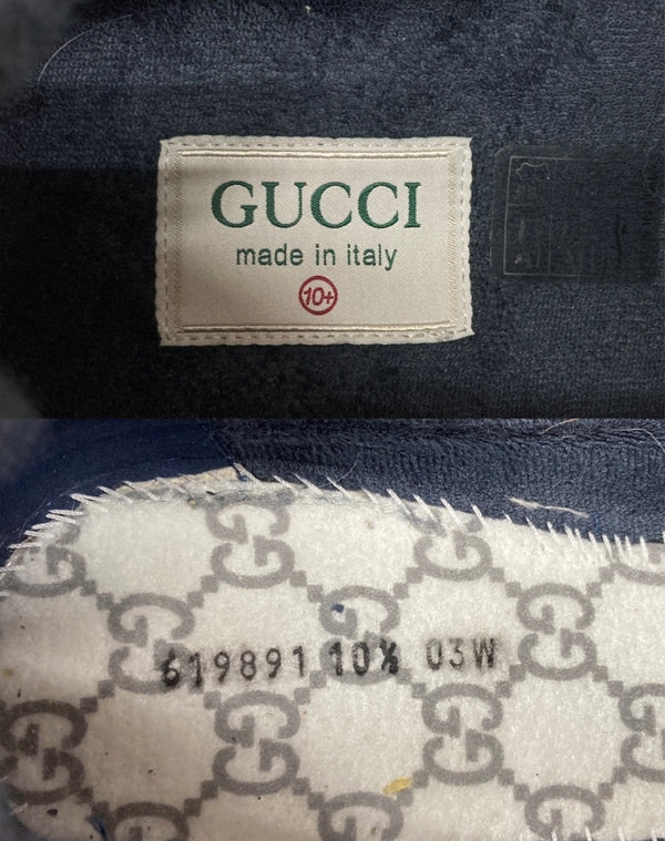 グッチ GUCCI RYTHON ライトン GG柄 レースアップ ローカット シューズ 白 茶 紺 619891 メンズ靴 スニーカー マルチカラー サイズ 10 1/2 104S-941