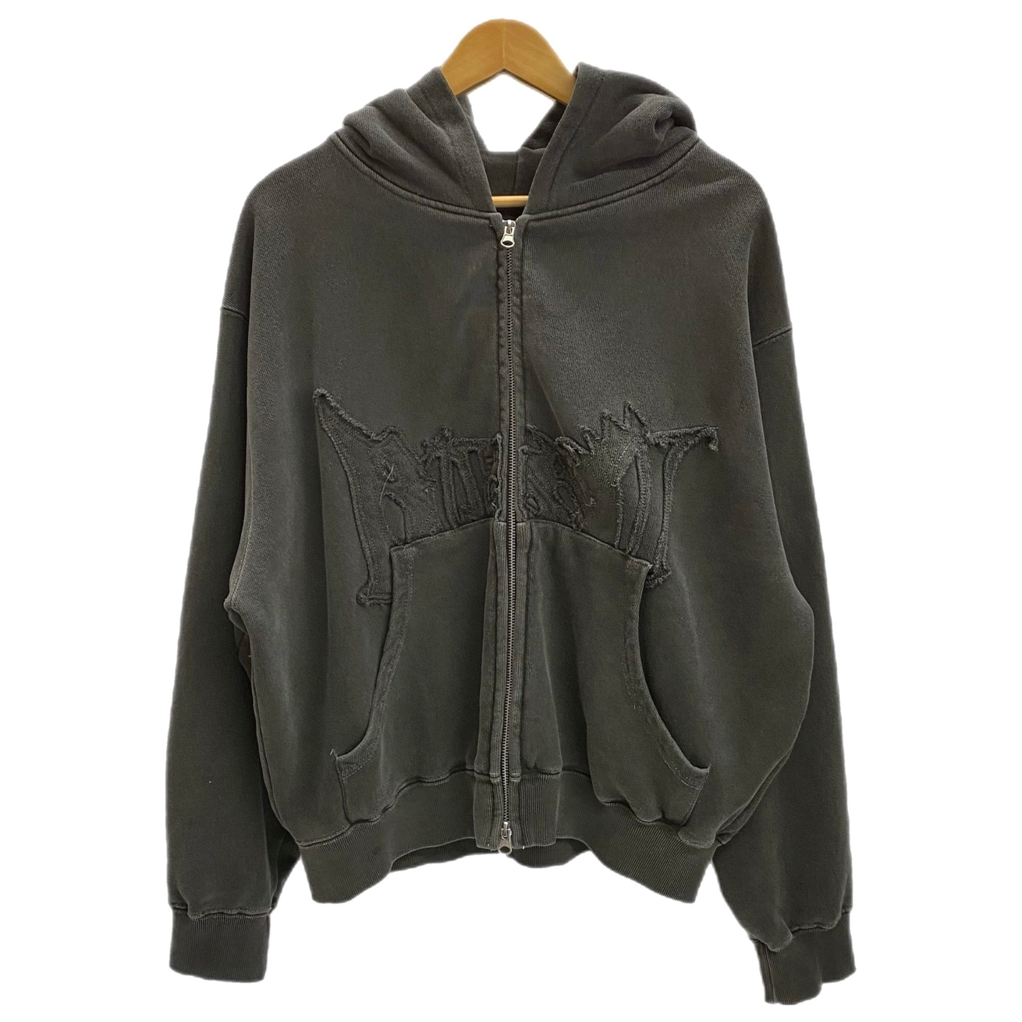 ブレスユー BLESS U Pigment Zip Hoodie Black BU0100 パーカ ブラック