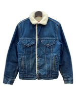 リーバイス Levi's 80s BOA DENIM JACKET ボア デニム ジャケット Gジャン ボタン ヴィンテージ USA製 アウター インディゴ 青 70608 34R ジャケット ロゴ ブルー 104MT-2147