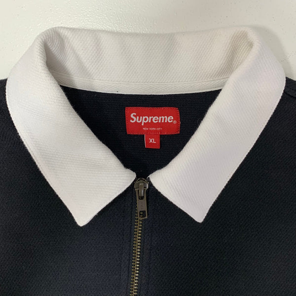 シュプリーム SUPREME 17AW HALF ZIP RUGBY SHIRT 長袖シャツ ラガーシャツ Tシャツ ブラック XLサイズ 201MT-4157