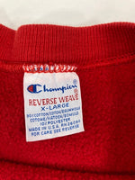 チャンピオン Champion 90s～ ヴィンテージ vintage 刺繍タグ リバースウィーブ REVERSE WEAVE US古着 JEFF バスケ 赤 XL スウェット レッド LLサイズ 101MT-3551