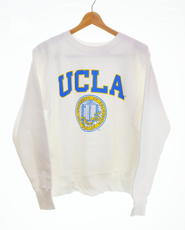 チャンピオン Champion 70年代 復刻 単色タグ 赤 REVERSE WEAVE リバースウィーブ UCLA  12.5oz 肉厚 MADE IN USA  C5-U001 スウェット ホワイト Lサイズ 103MT-2334