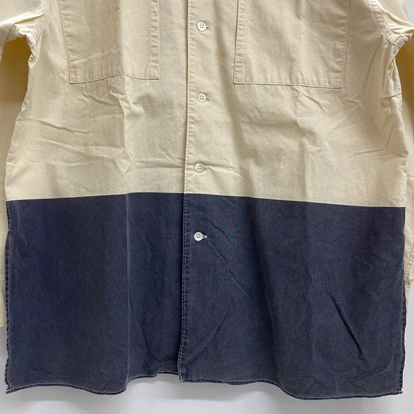 【曜日割引対象外】 ハイスポーティングギア HAI SPORTING GEAR 80's ツートーン切替 長袖シャツ ホワイト Mサイズ 201MT-4367 VB