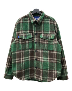 ウィンダンシー WIND AND SEA 23AW SHAGGY PLAID CPO SHIRT JACKET シャギー チェック シャツ ジャケット 起毛 長袖 緑 WDS-O-FAL-24-Q1-JK-08 ジャケット チェック グリーン Lサイズ 104MT-1784